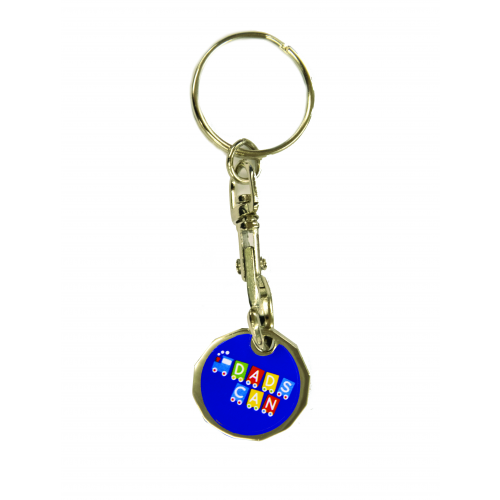 Trolley Coin Keyring - Printed - 1 Side
