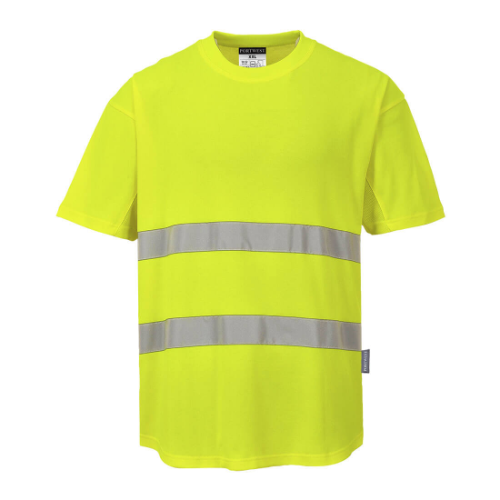 Hi-Vis Cotton Comfort Mesh Insert T-Shirt S/S