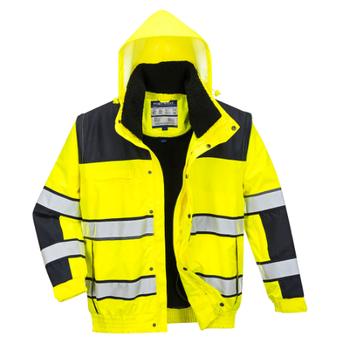 Hi-Vis 3-in-1 Contrast Winter Bomber Jacket