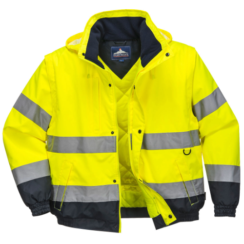 Hi-Vis 2-in-1 Contrast Bomber Jacket