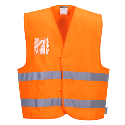 Hi-Vis Two Band Dual ID Holder Vest