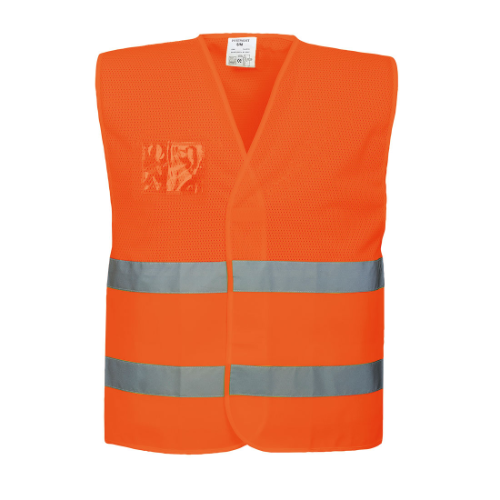 Hi-Vis Half Mesh Two Band Vest