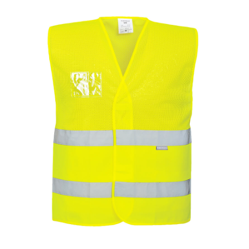 Hi-Vis Half Mesh Two Band Vest