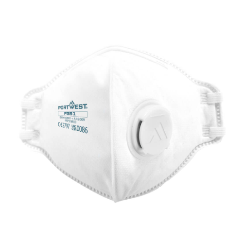 FFP3 Valved Dolomite Fold Flat Respirator (Pk20)