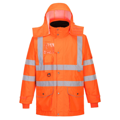 Hi-Vis Breathable 7-in-1 Traffic Jacket