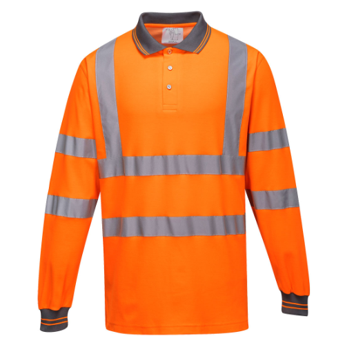 Hi-Vis Cotton Comfort Polo Shirt L/S