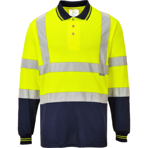 Hi-Vis Contrast Polo Shirt L/S