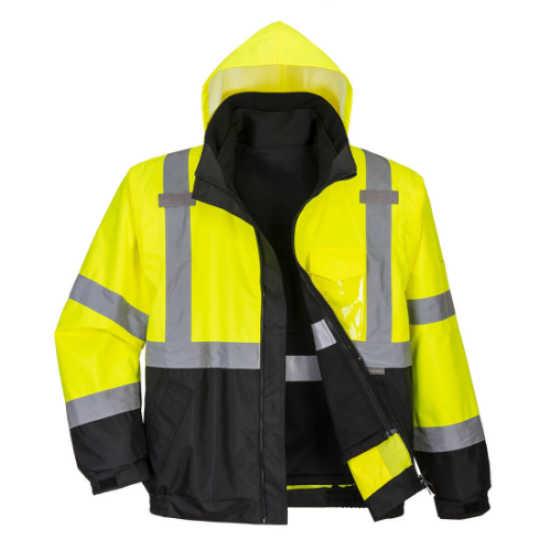 Hi-Vis 3-in-1 Contrast Premium Bomber Jacket