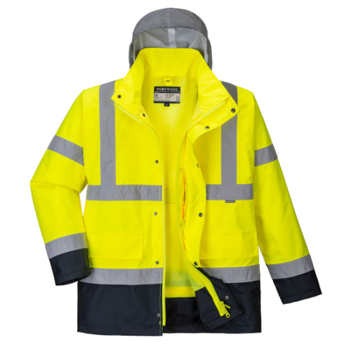 Hi-Vis 4-in-1 Contrast Traffic Jacket