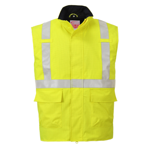 Bizflame Rain Hi-Vis Anti-static FR Bodywarmer