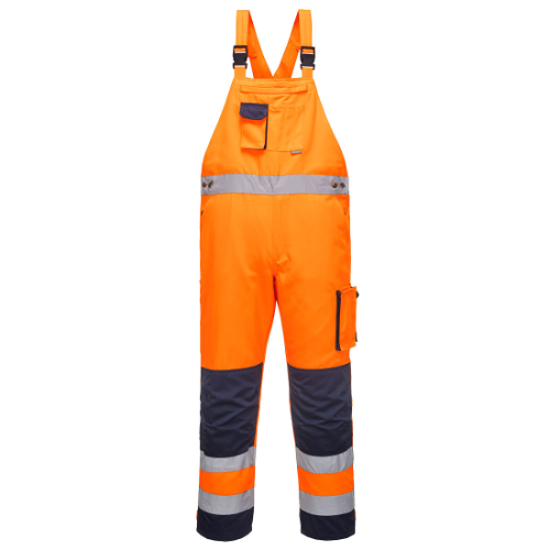 Dijon Hi-Vis Contrast Work Bib And Brace