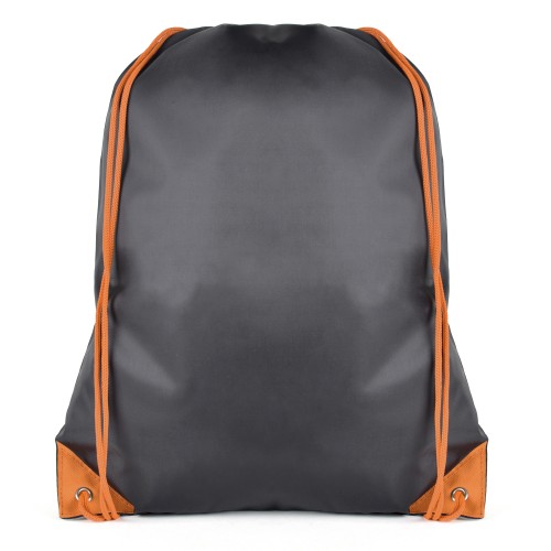 Black Coloured Trim Pegasus Drawstring Bag