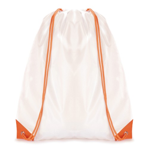 White Coloured Trim Pegasus Drawstring Bag