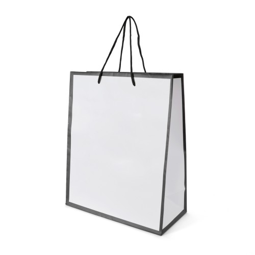 Newquay Medium Glossy Paper Bag in Red