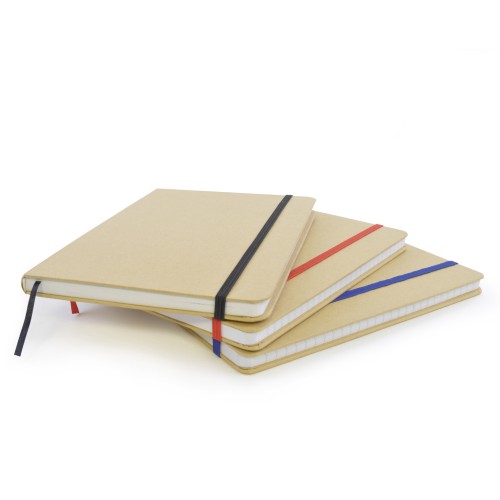 A5 Natural Recycled Notebook in red