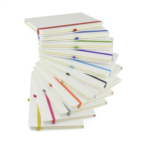 A5 White PU Notebook in Yellow
