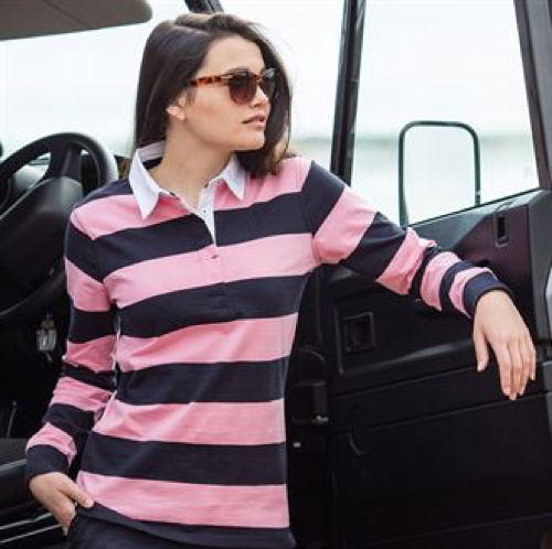 Women'S Striped Rugby Shirt