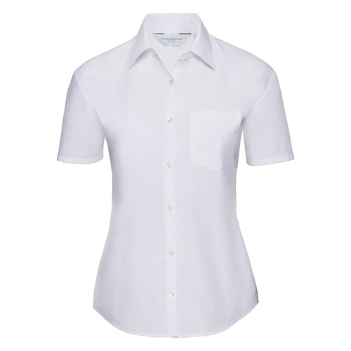 Women'S Short Sleeve Polycotton Easycare Poplin Shirt