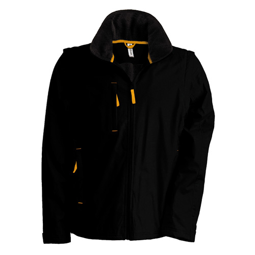 Score Contrast Detachable Sleeve Blouson Jacket