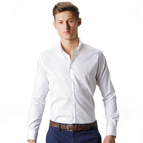 Stretch Oxford Shirt Long-Sleeved (Slim Fit)