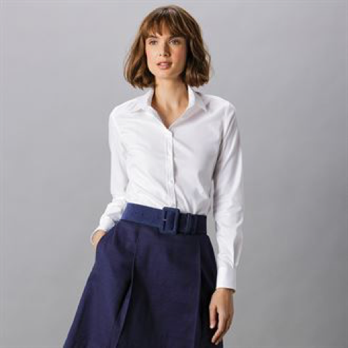 Women'S Stretch Oxford Shirt Long-Sleeved (Tailored Fit)
