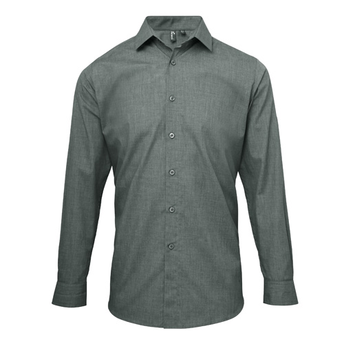 Poplin Cross-Dye Roll Sleeve Shirt