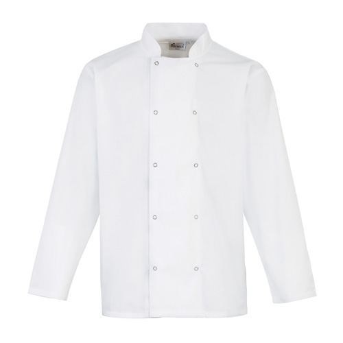 Studded Front Long Sleeve Chef'S Jacket
