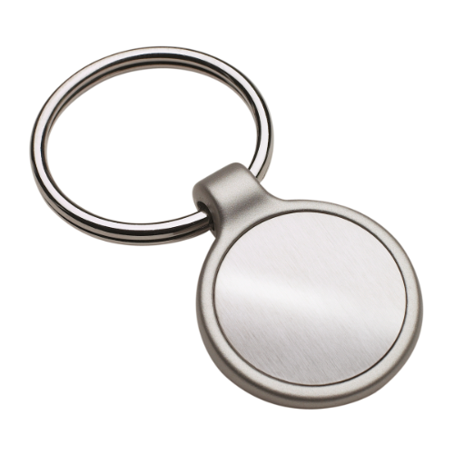 Custom Round Key Ring with Full-Surface Doming