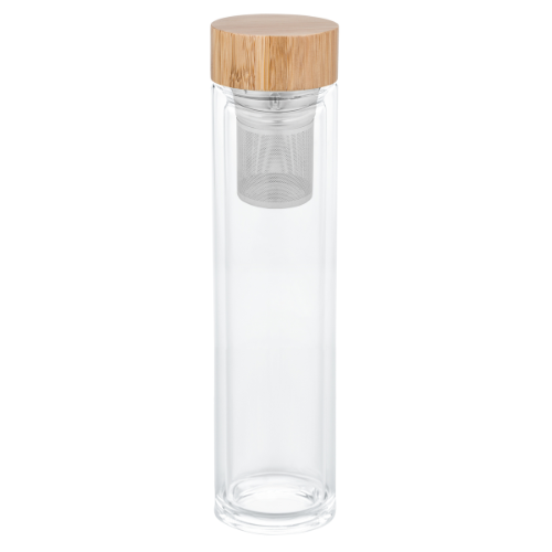 Reflects-Sledge Glass Bottle with Tea Strainer