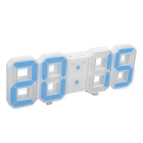 Led Digital Clock with Blue Luminescent Numerals