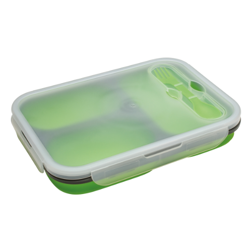 Silicone Lunch Kit with Spoon and Fork