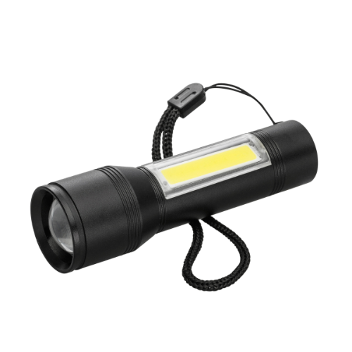 Rechargeable Aluminium Torch with LED and COB Light