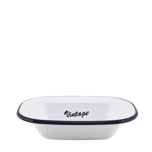 Enamel Oblong Pie Dish (180 x 135 x 40mm)