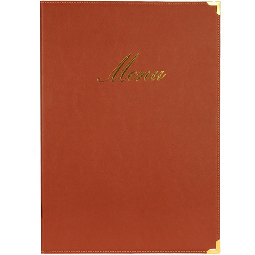 Classic A4 Menu Holder Wine Red 4 pages