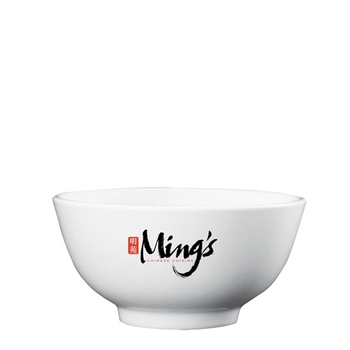 Ceramic Chinese Rice Bowl - Footed (10cm/4
