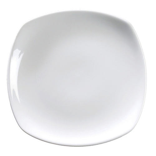 Ceramic Round Edged Square Plate (21cm/8.2