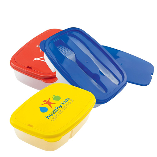 Plastic Lunch Box with Cutlery