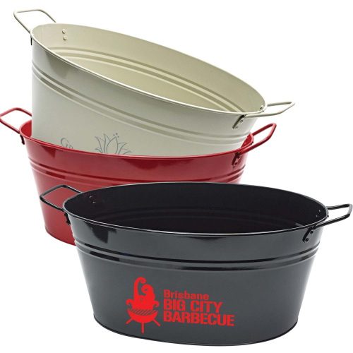 Galvanised French Oval Metal Bucket 15L