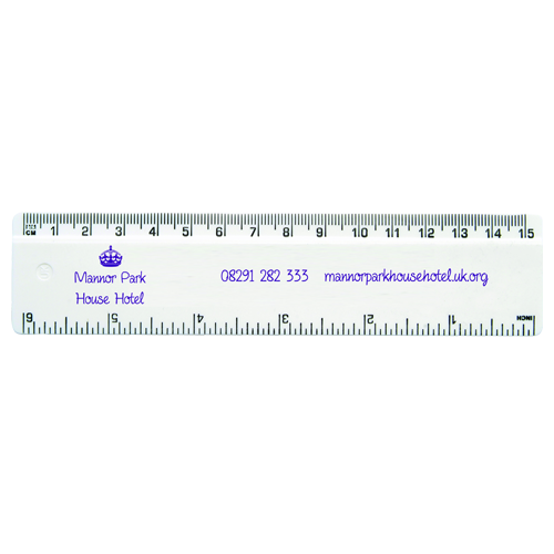 T3 Coloured/T4 Clear 6" Ruler