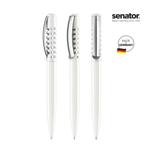 Senator® New Spring Polished With Metal Clip Push Ball Pen