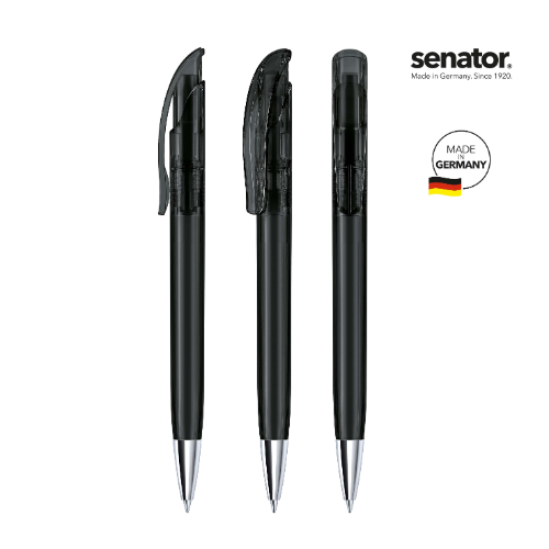 Senator® Challenger Clear With Metal Tip Push Ball Pen