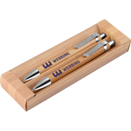 SET - Rodeo Bamboo Pen And Pencil With PB72 Box (Line Colour Print)