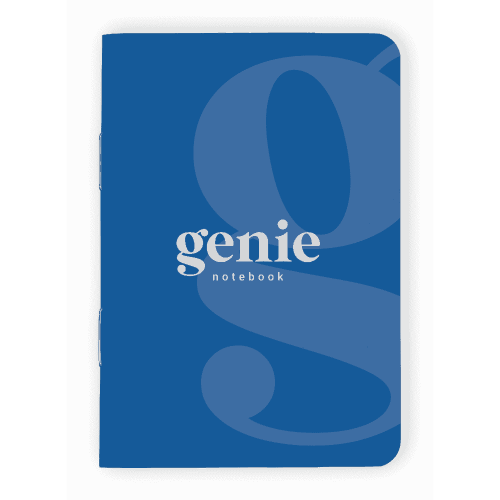 Genie Notebook - A6 - Saddle Stitched With Rounded Corners & Pen Loop (Full Colour Print)