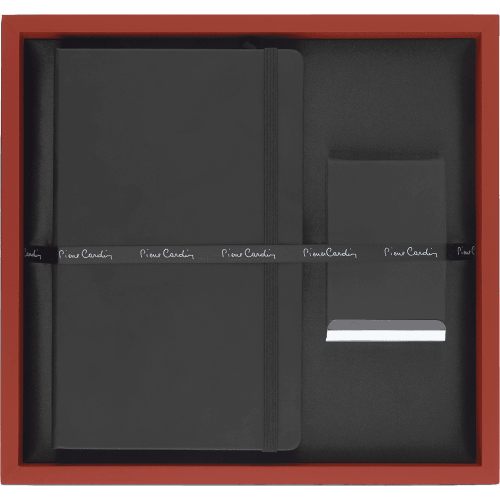 Pierre Cardin - Exclusive Gift Set IV (Deboss To Notebook & Laser Engraving To BC Holder )