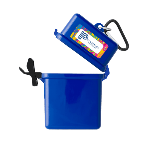 Waterproof Container With Carabiner (Full Colour Label)