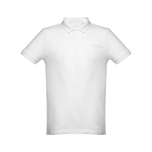 THC DHAKA WH. Men's polo shirt in white