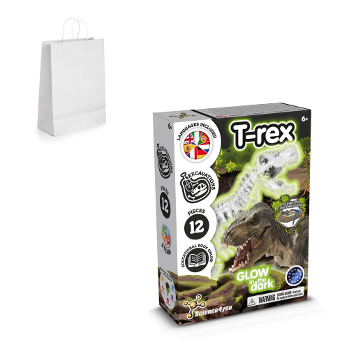 Fossil Excavation Kit II. Educational game supplied with a kraft paper gift bag (90 g/m²)