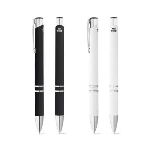 BETA SAFE. Antibacterial ball pen in ABS in white