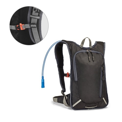 MOUNTI. 420D sports backpack with water tank in grey