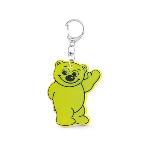 BERRY. Fluorescent keyring in yellow